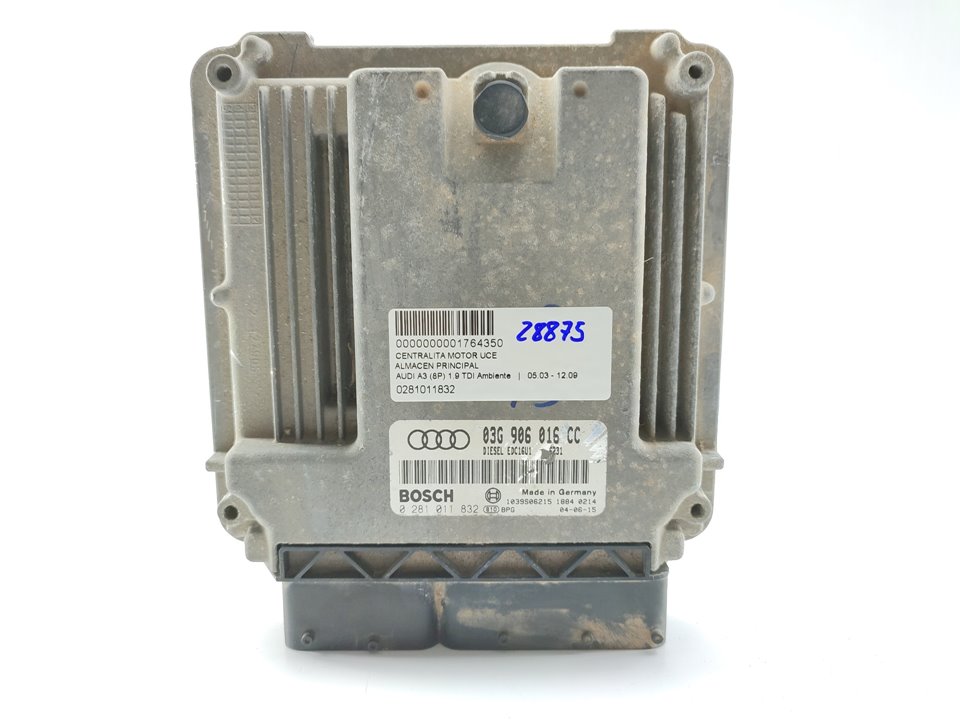 AUDI A2 8Z (1999-2005) Μονάδα ελέγχου κινητήρα ECU 0281011832 22644757