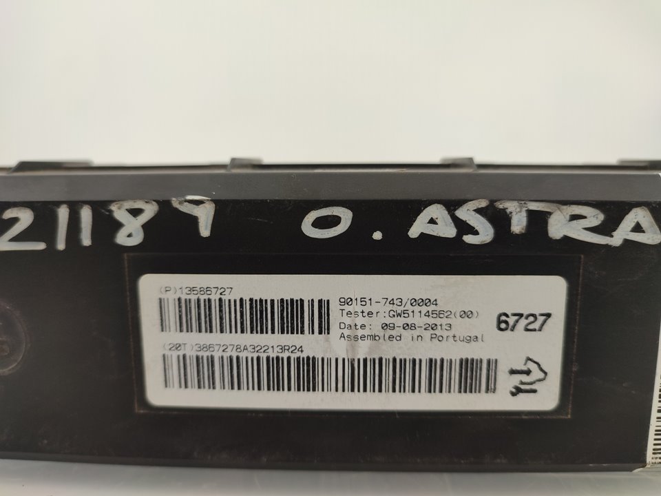 OPEL Astra J (2009-2020) Other Control Units 13586727 18984270