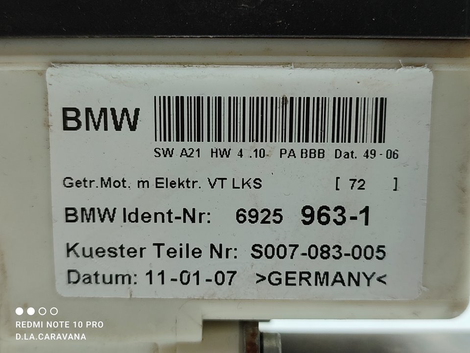 BMW X3 E83 (2003-2010) Маторчик стеклоподъемника передней левой двери 69259631 25019609