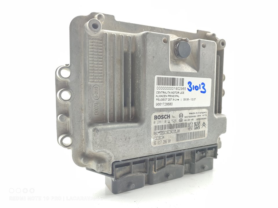 PEUGEOT 207 1 generation (2006-2009) Блок керування двигуном ECU 9661728680 20841005