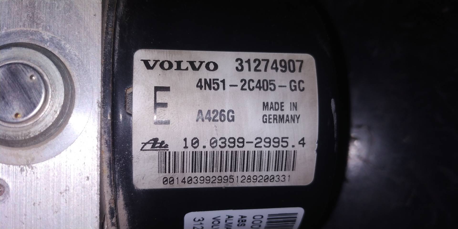 VOLVO S40 2 generation (2004-2012) ABS Pump 31274907 18899905