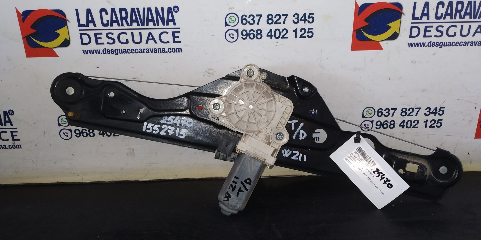 MERCEDES-BENZ E-Class W211/S211 (2002-2009) Rear Right Door Window Regulator 991892100 18854960