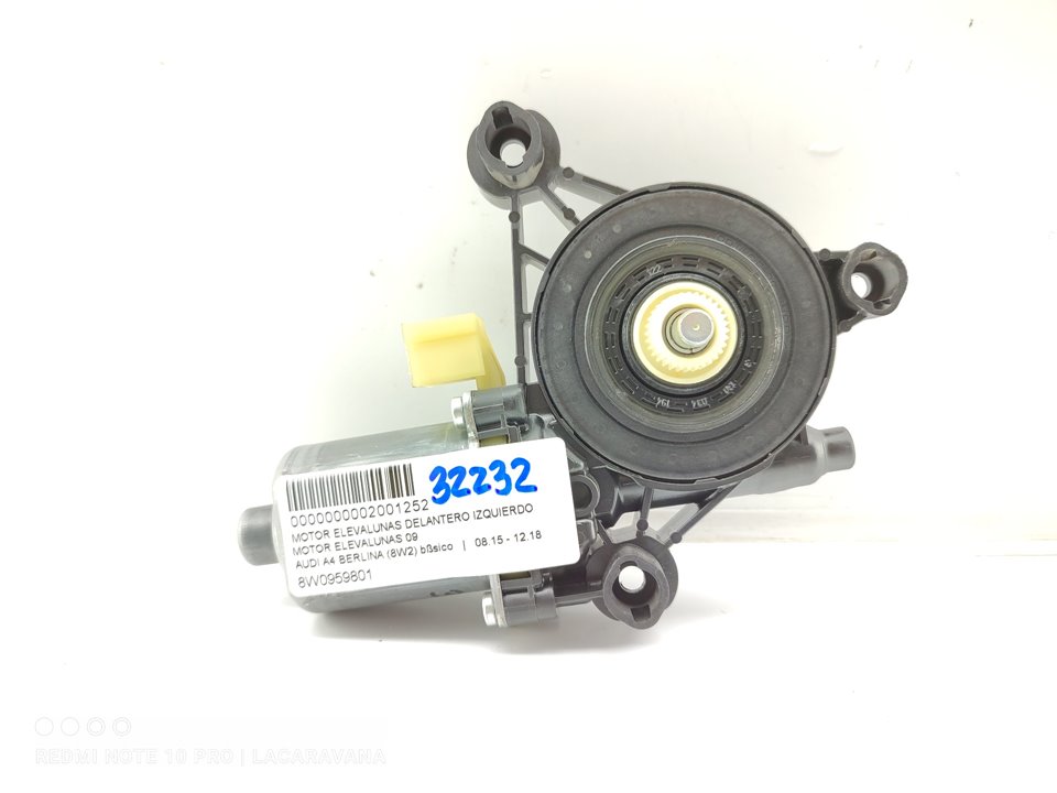 AUDI A4 B9/8W (2015-2024) Vänster framdörr Fönsterregulatormotor 8W0959801 23780552