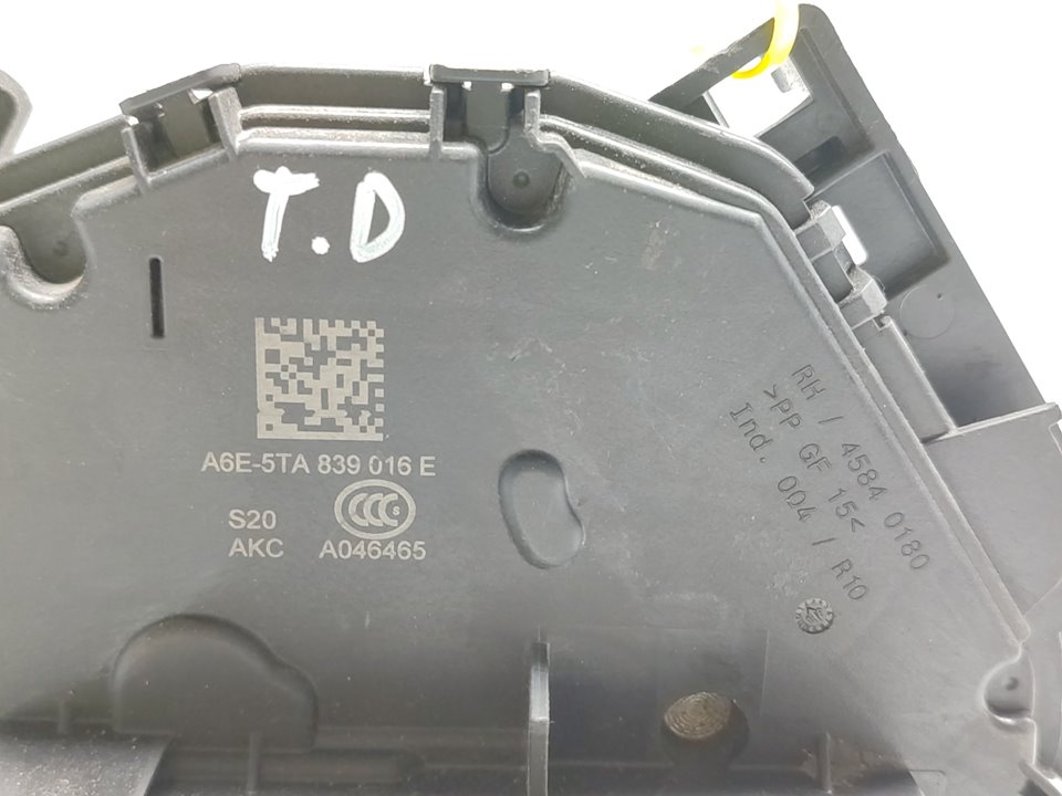 VOLKSWAGEN Polo 6 generation (2017-2024) Rear Right Door Lock 5TA839016E 18942834