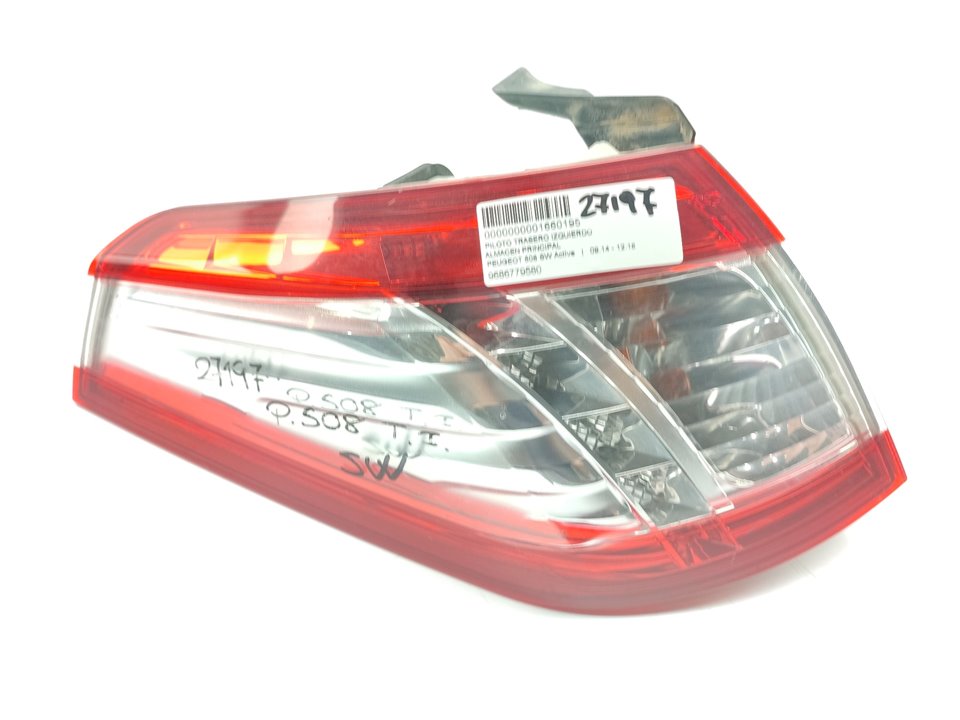 PEUGEOT 508 1 generation (2010-2020) Rear Left Taillight 9686779580 25017338