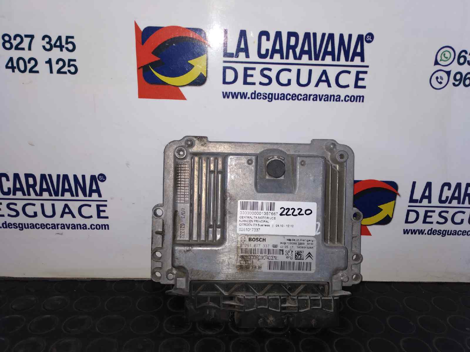 CITROËN C3 2 generation (2009-2016) Calculateur d'unité de commande du moteur 9676833080 18827131