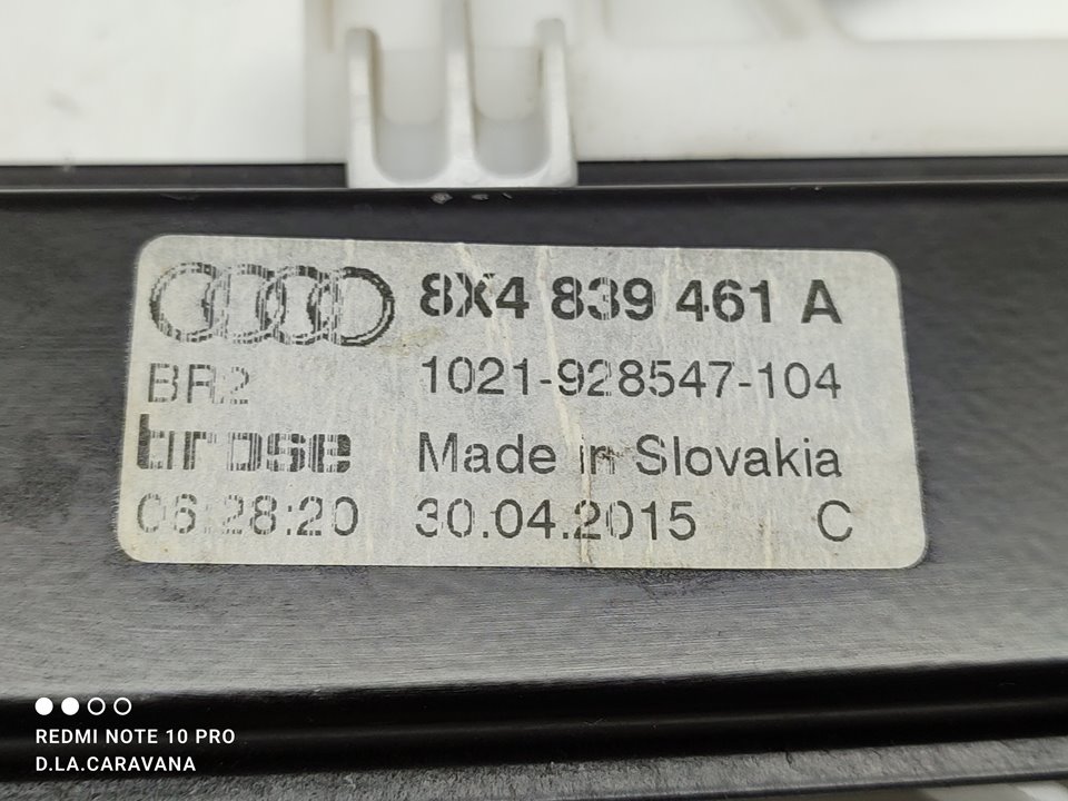 AUDI A7 C7/4G (2010-2020) Galinių kairių durų stiklo pakelėjas 8X4839461A 18878904