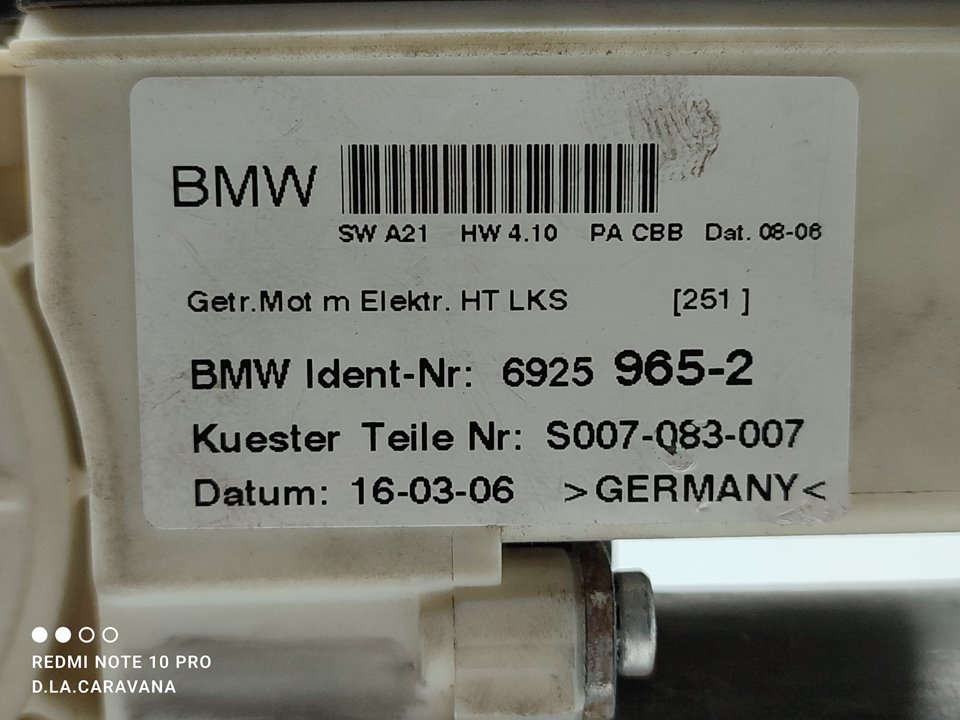 BMW X3 E83 (2003-2010) Моторчик стеклоподъемника задней левой двери 69259652 23805092