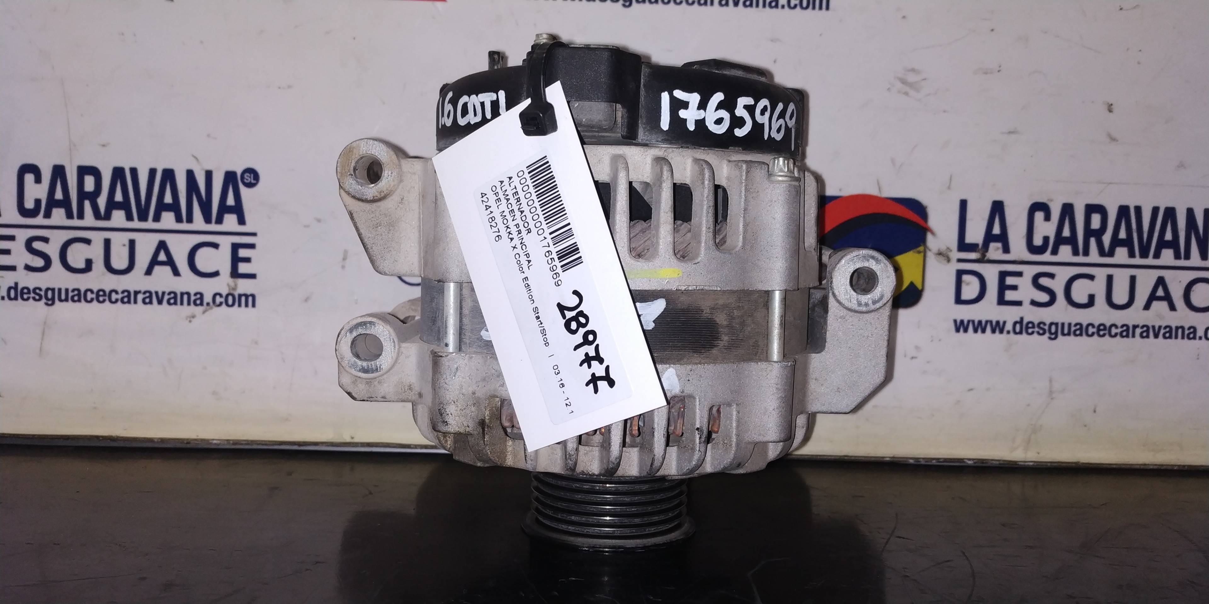 OPEL Mokka 1 generation (2012-2015) Alternator 42418276 18888098