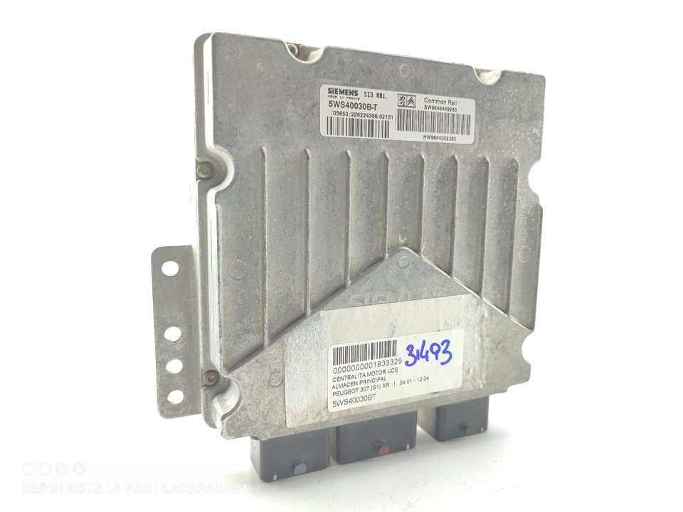 PEUGEOT 307 1 generation (2001-2008) Engine Control Unit ECU 5WS40030BT 22886113