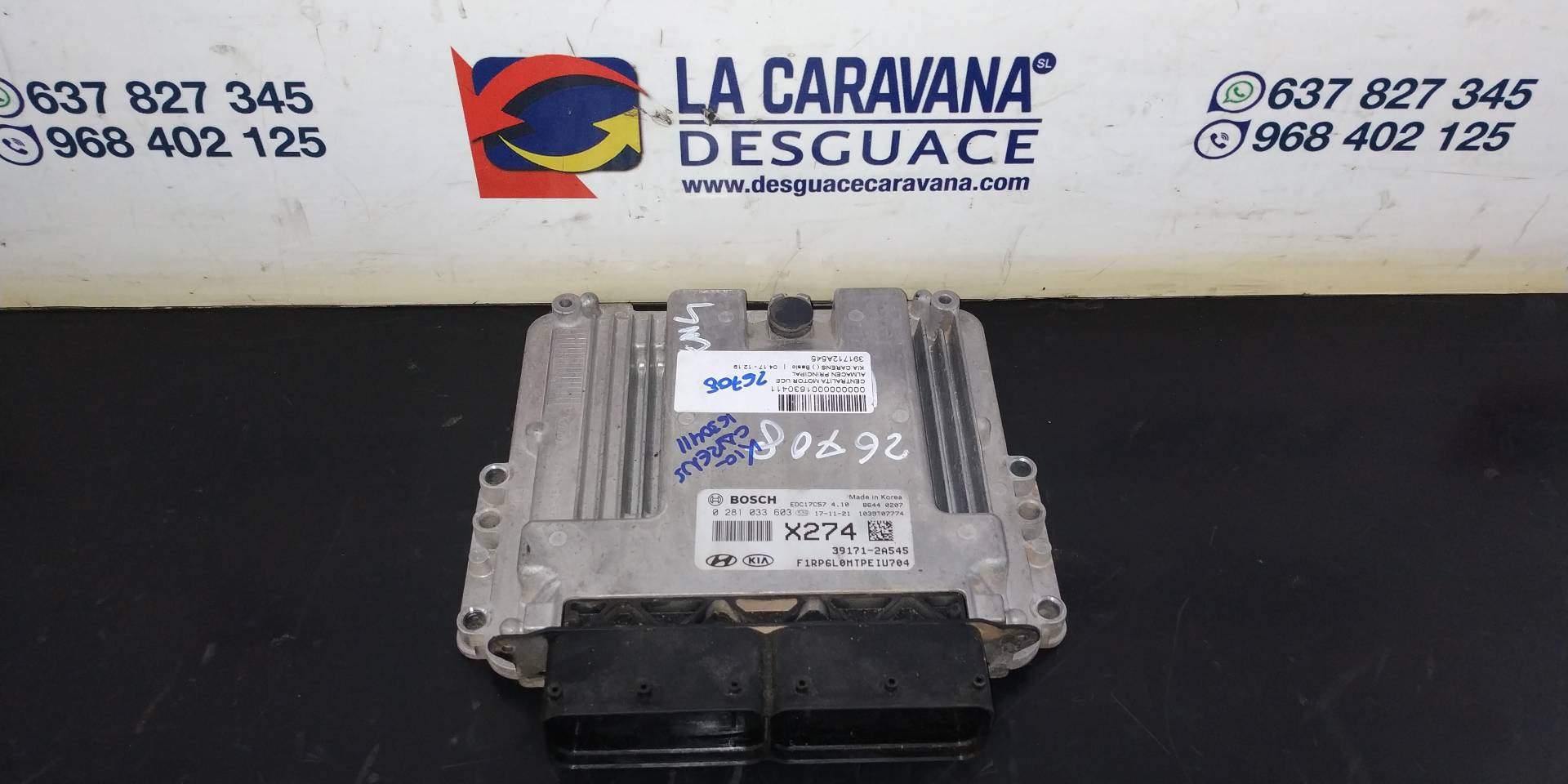 KIA Carens 3 generation (RP) (2013-2019) Engine Control Unit ECU 391712A545 18865546