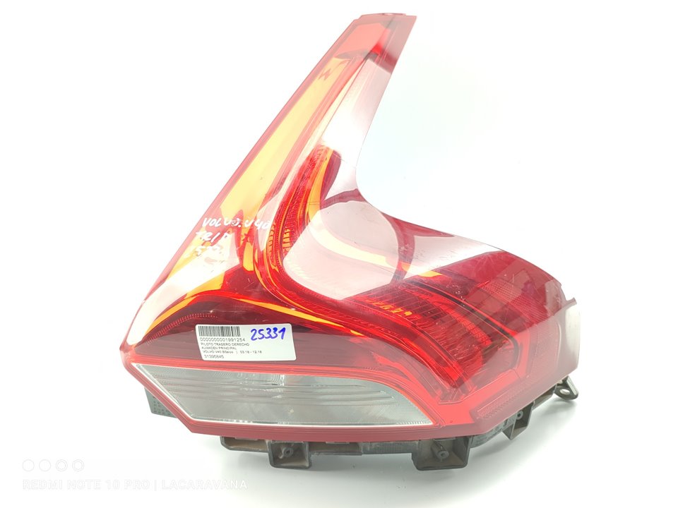 VOLVO V40 2 generation (2012-2020) Rear Right Taillight Lamp 31395845 22886069