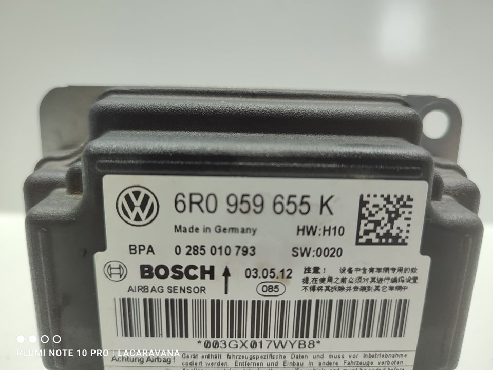 VOLKSWAGEN Polo 5 generation (2009-2017) SRS Control Unit 6R0959655K 25021855