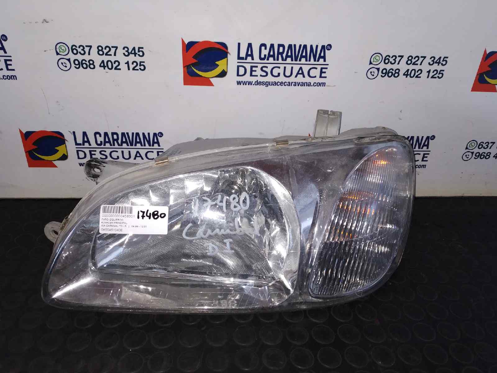 KIA Carnival UP/GQ (1999-2006) Αριστερό μπροστινό φανάρι 0K55A51040E 25919719