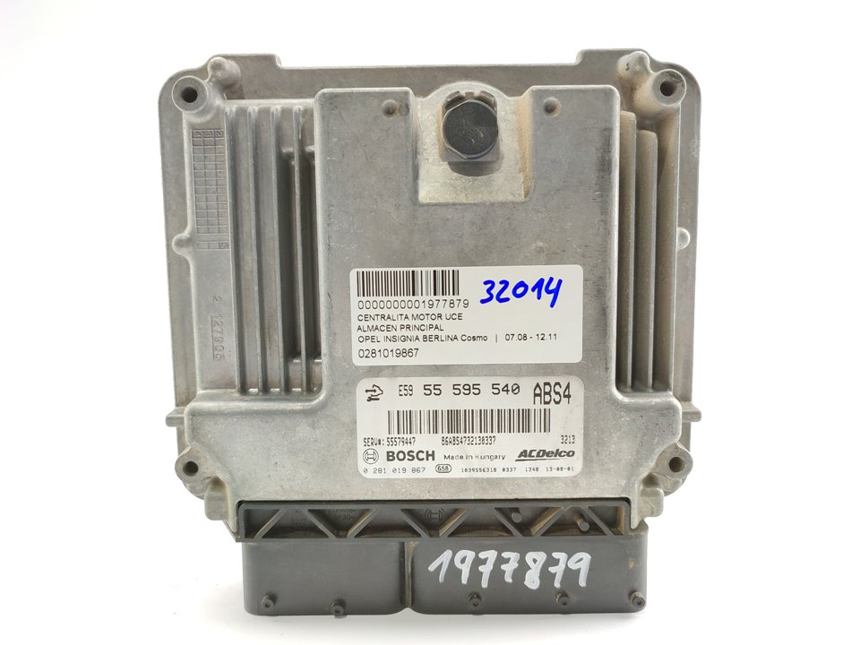 OPEL Insignia A (2008-2016) Engine Control Unit ECU 0281019867 24390207