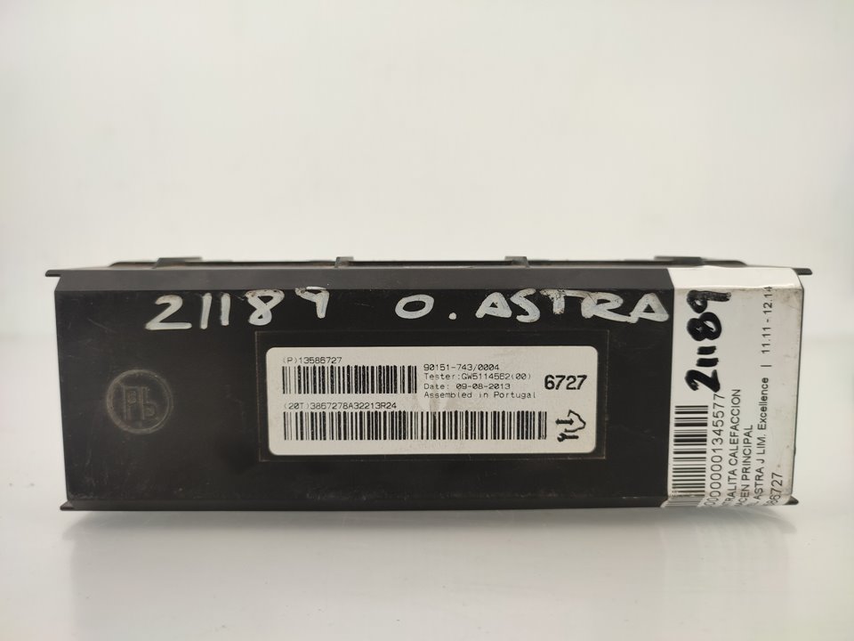 OPEL Astra J (2009-2020) Other Control Units 13586727 18984270