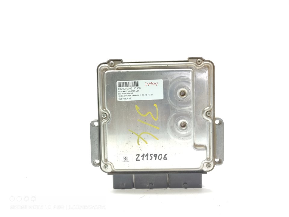 DACIA Dokker 1 generation (2012-2024) Engine Control Unit ECU 0281030439 25927206