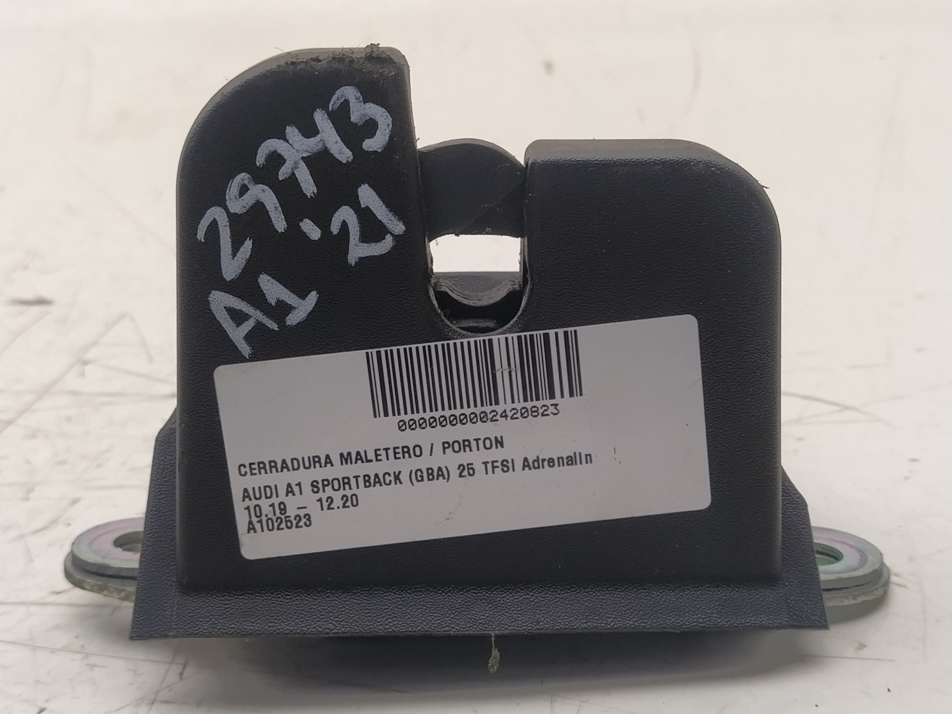 AUDI A1 GB (2018-2024) Tailgate Boot Lock A102523 25586395