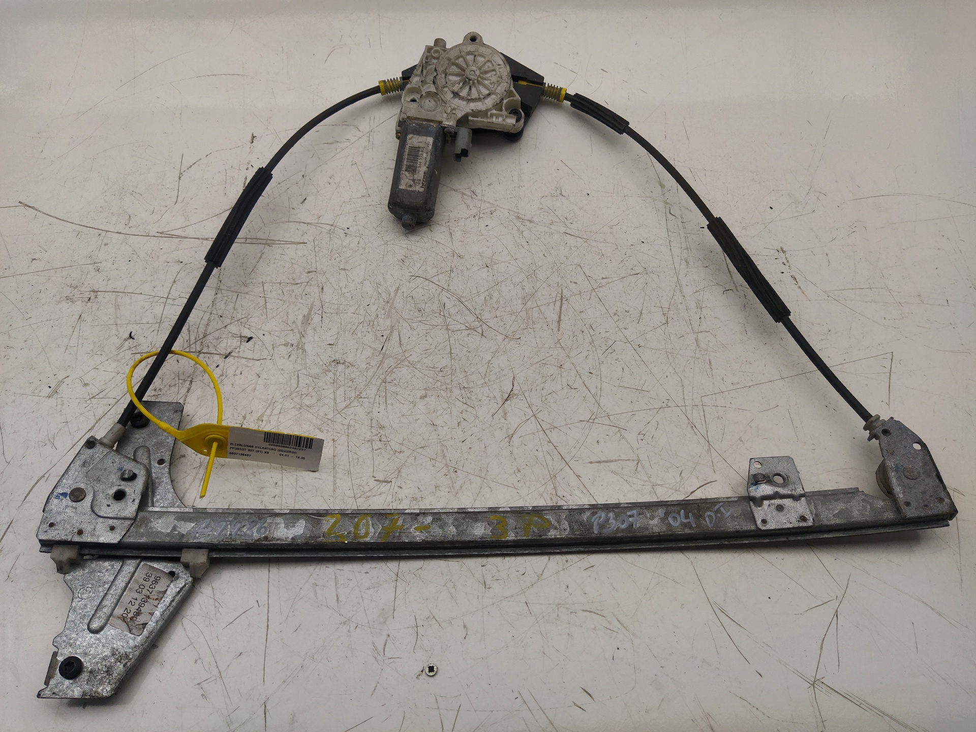 PEUGEOT 307 1 generation (2001-2008) Front Left Door Window Regulator 9637139480 24992215