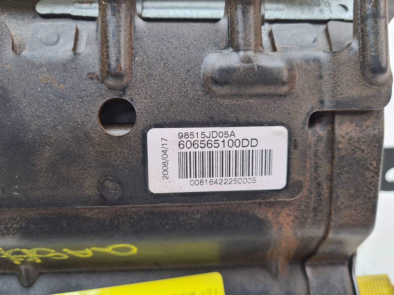 NISSAN Qashqai 1 generation (2007-2014) Dešinės pusės stogo oro pagalvė (SRS) 98515JD05A 18551126