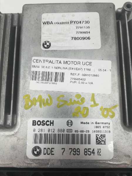 BMW 1 Series E81/E82/E87/E88 (2004-2013) Engine Control Unit ECU 0281012880, 779985402, 18650752 18442297