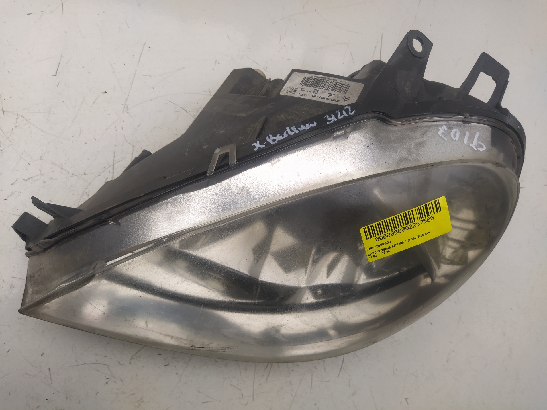 SUBARU Xsara 1 generation (1997-2004) Forlygte venstre forlygte 9638157980 21026127