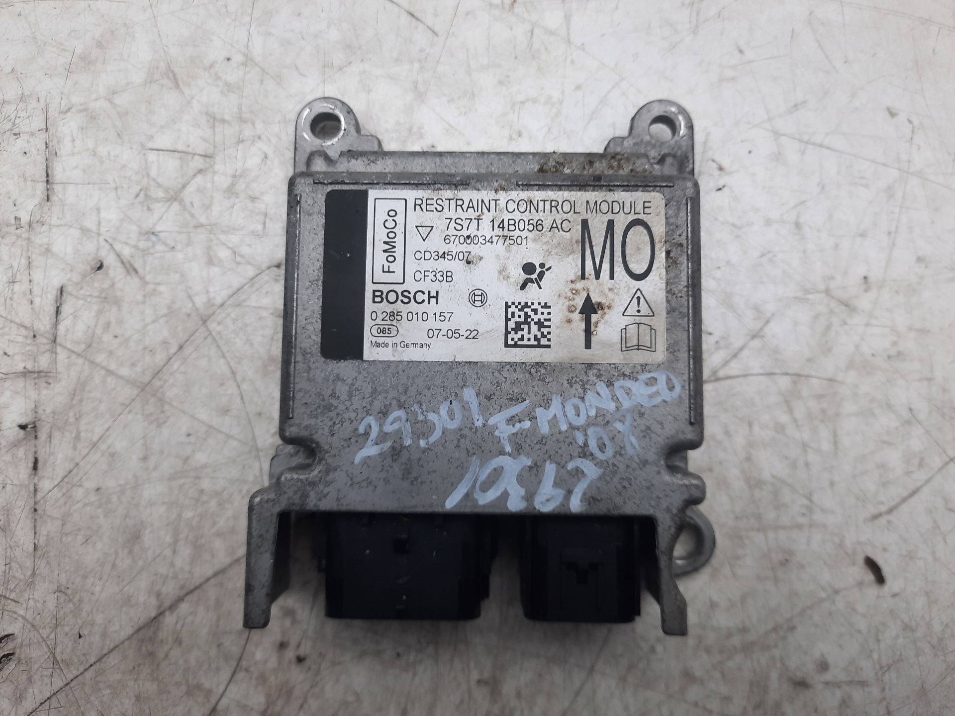 FORD Mondeo 4 generation (2007-2015) Блок SRS 7S7T14B056AC, 0285010157 18588953