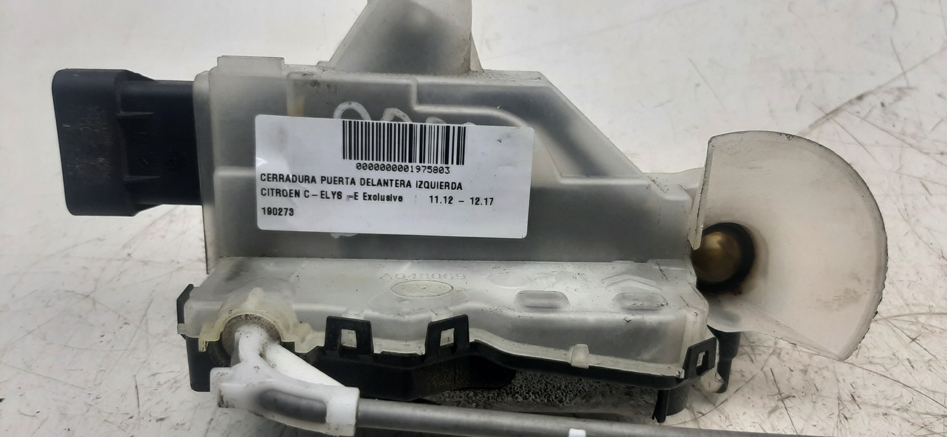 CITROËN C-Elysee 2 generation (2012-2017) Front Left Door Lock 190273,16943324,4496A2307J5 24693379