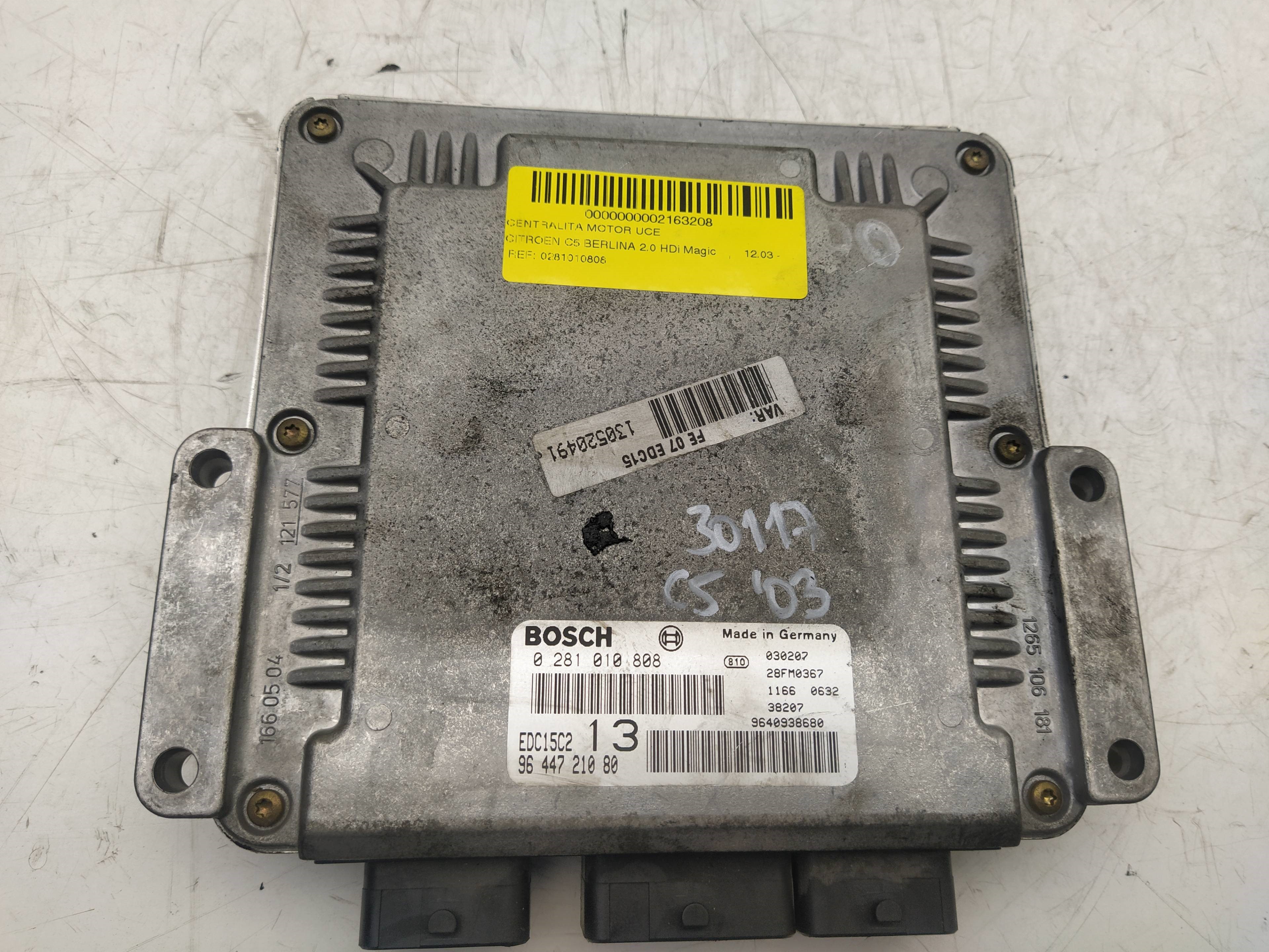 BMW C5 1 generation (2001-2008) Engine Control Unit ECU 0281010808, 9644721080 18625592