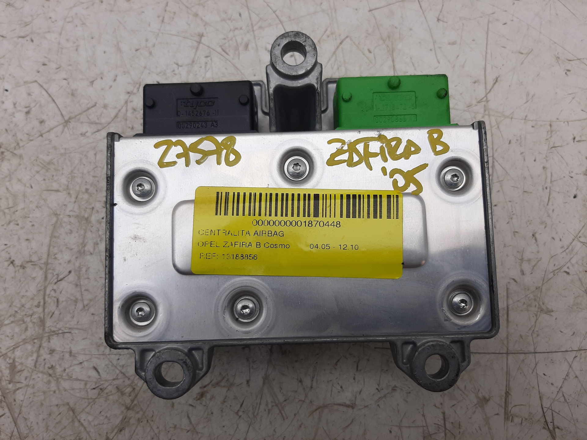 OPEL Zafira B (2005-2010) Unitate de control SRS 13188856,403253A2 18548904