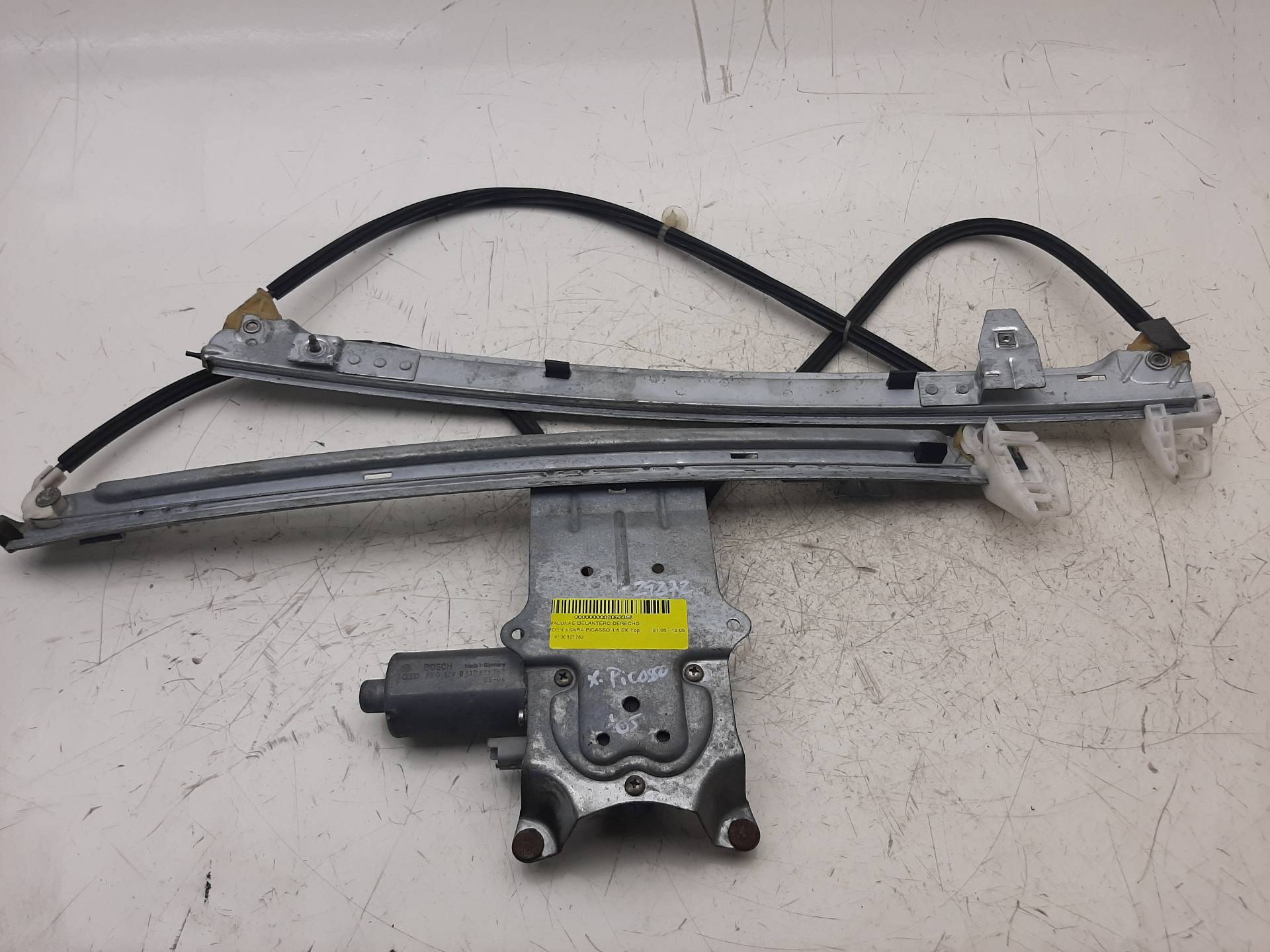 VOLKSWAGEN Xsara Picasso 1 generation (1999-2010) Front Right Door Window Regulator 0130821762 18588247