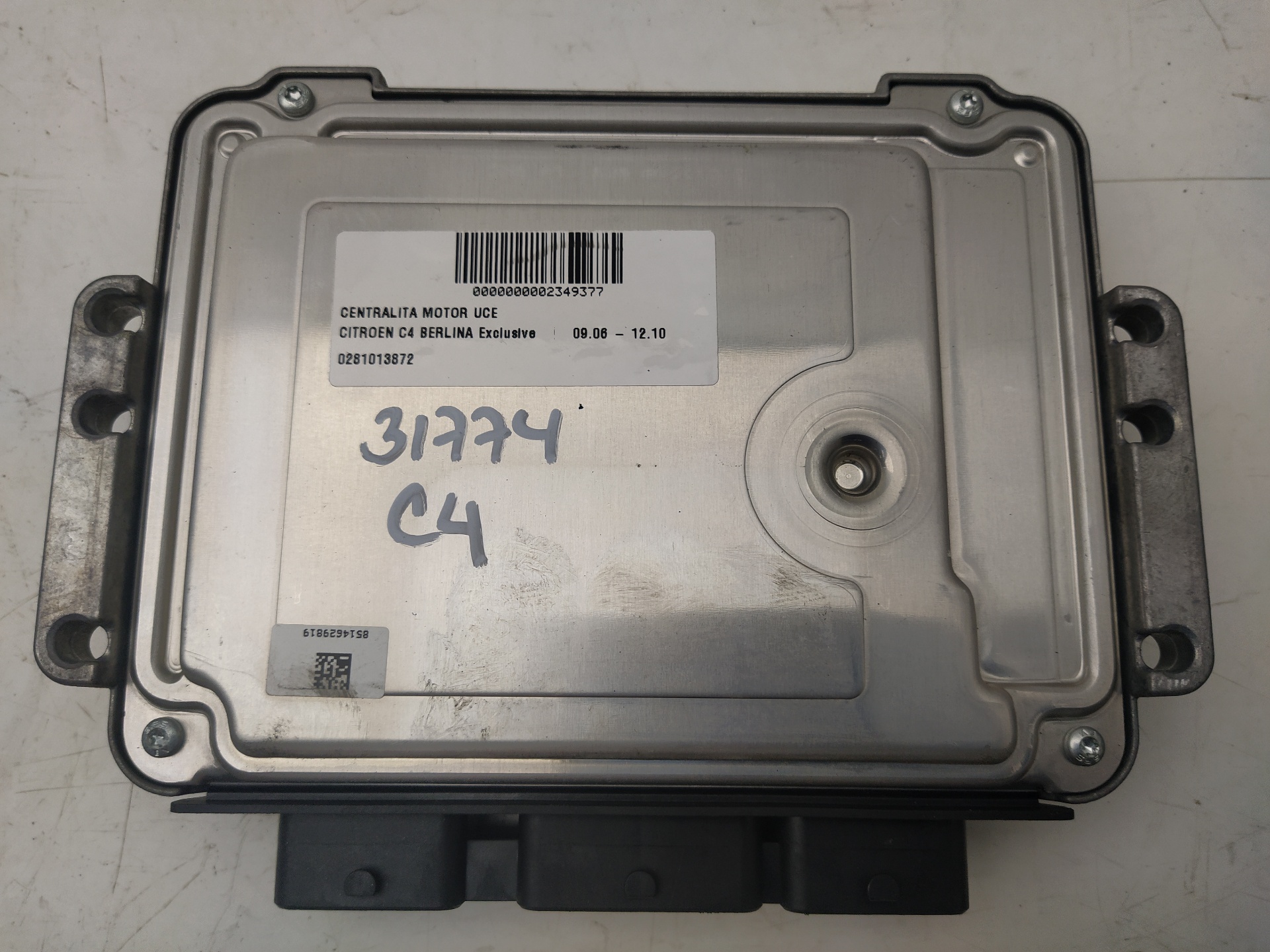 PEUGEOT C4 1 generation (2004-2011) Unitate de control motor 0281013872, 9664843780 23094053