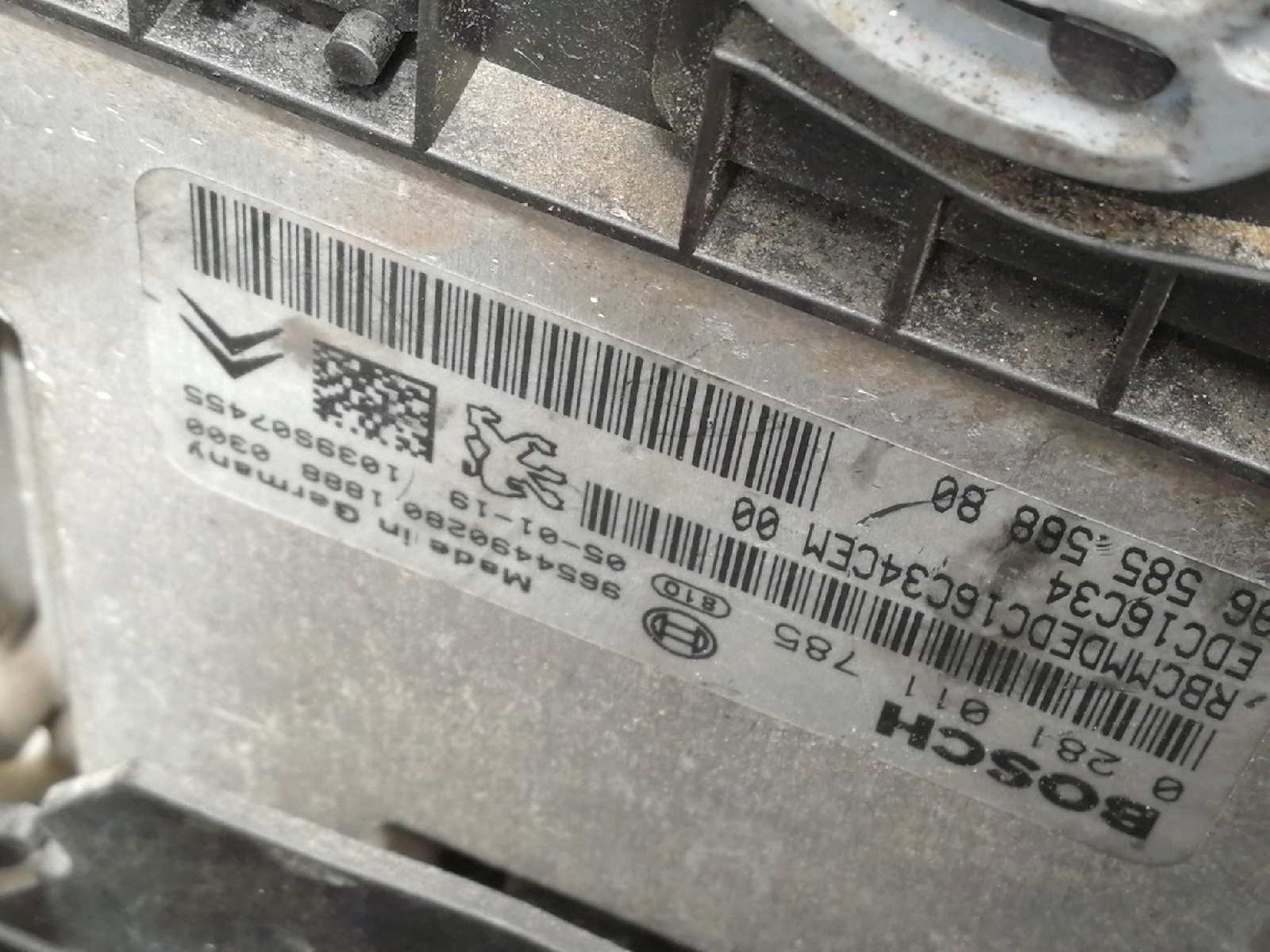 TOYOTA C3 1 generation (2002-2010) Motorkontrollenhet ECU 0281011785, 9658556880, 9654490280 18491817