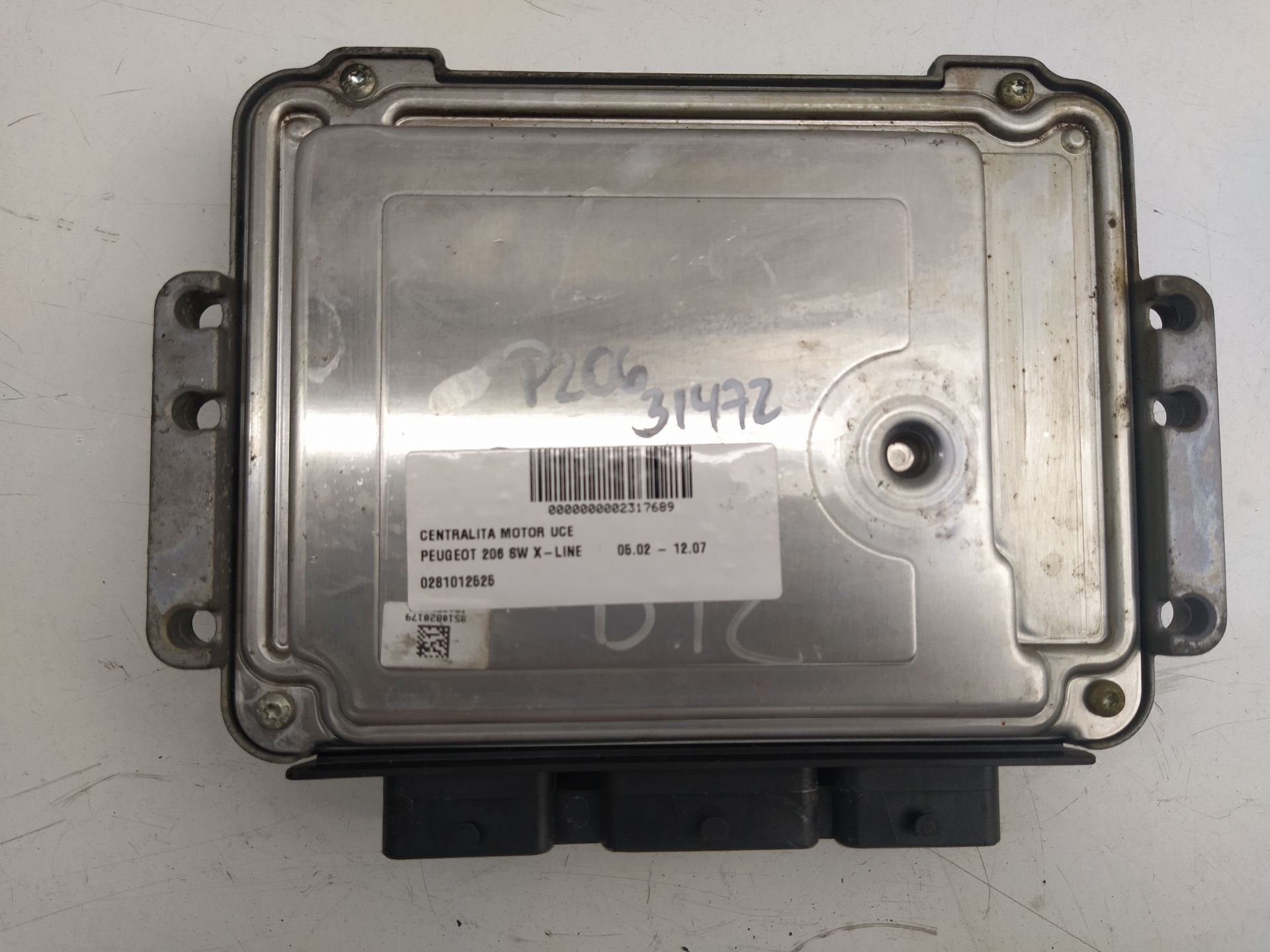 RENAULT 206 1 generation (1998-2009) Motorkontrollenhet ECU 0281012525, 9661376380 22561512