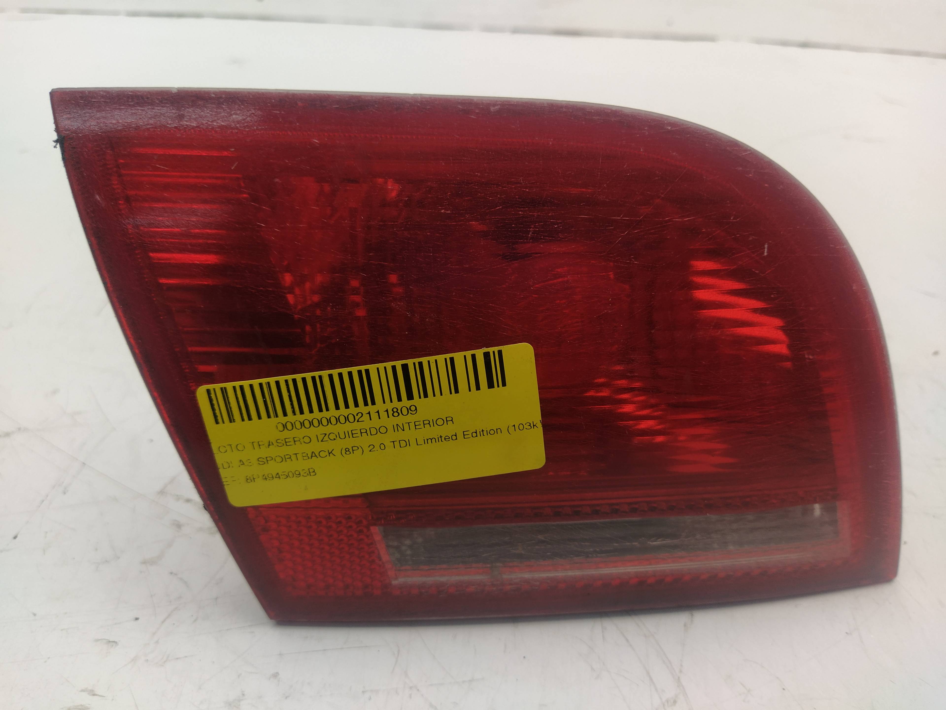 AUDI A3 8P (2003-2013) Rear Left Taillight 8P4945093B 24011434