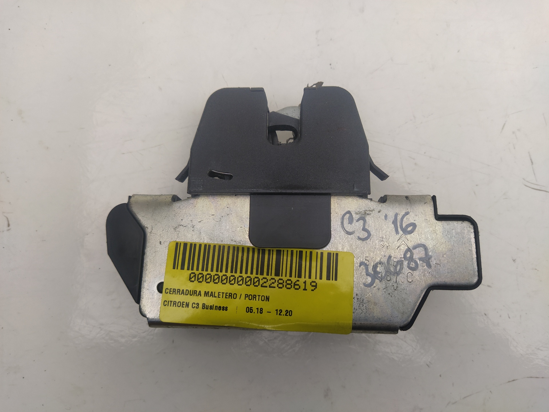 CITROËN C3 2 generation (2009-2016) Galinio dangčio spyna 9151487499H 21102154