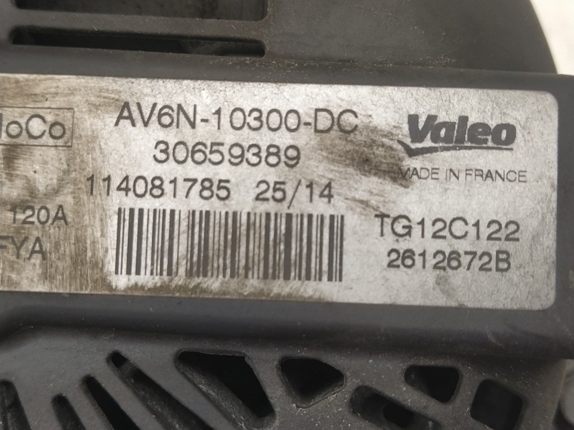 FORD C-Max 2 generation (2010-2019) Dynamo AV6N10300DC,2612672B,30659389 24599128