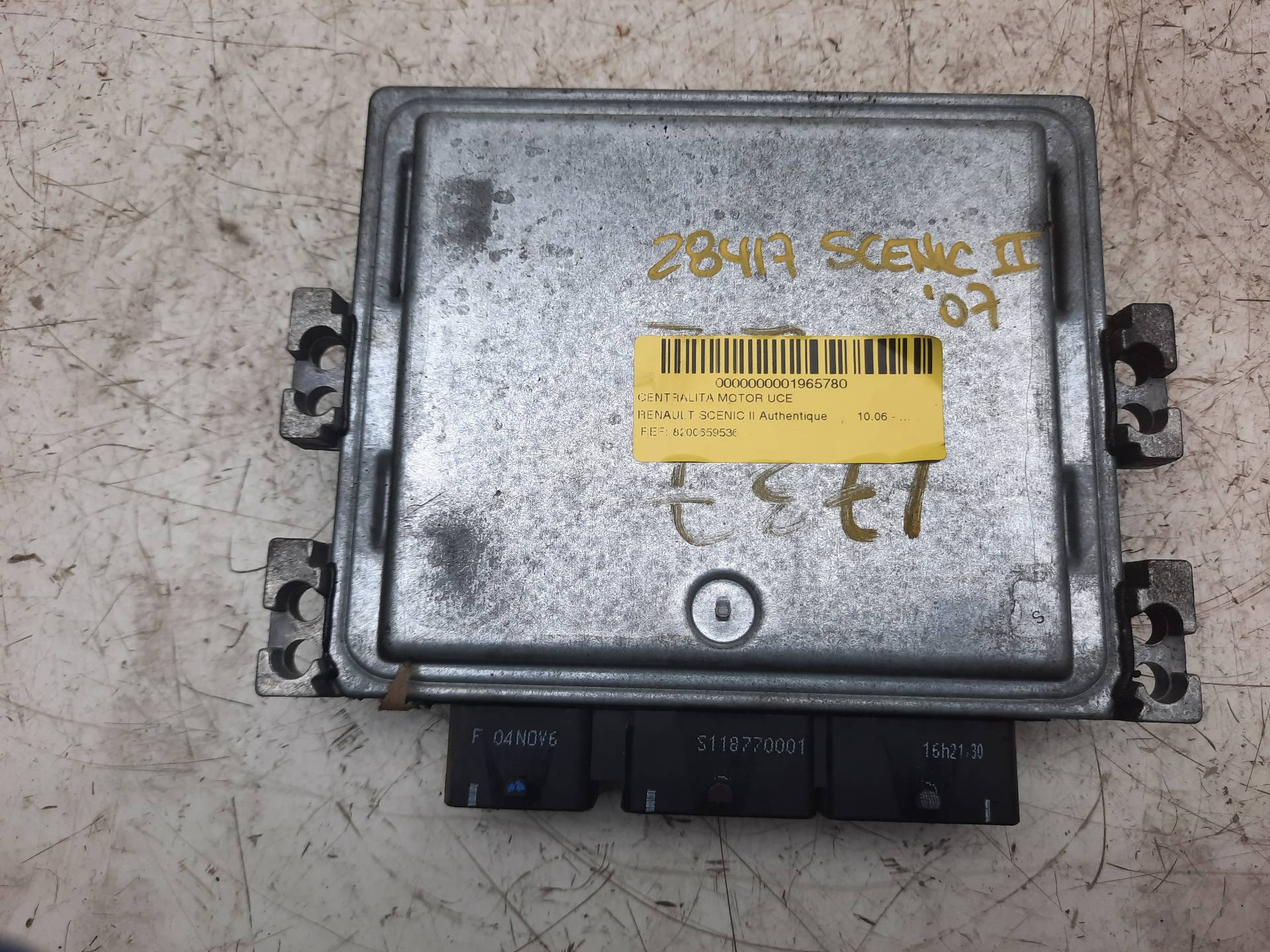 DODGE Scenic 2 generation (2003-2010) Engine Control Unit ECU 8200659536, 8200592611 18566394