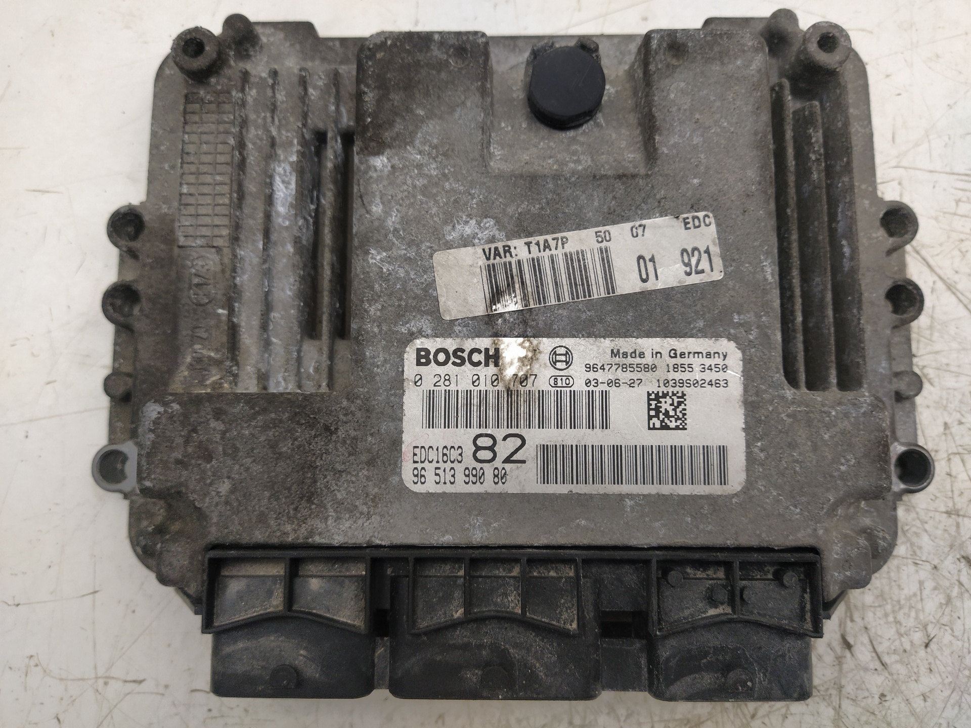 PEUGEOT 206 1 generation (1998-2009) Engine Control Unit ECU 0281010707 25034594