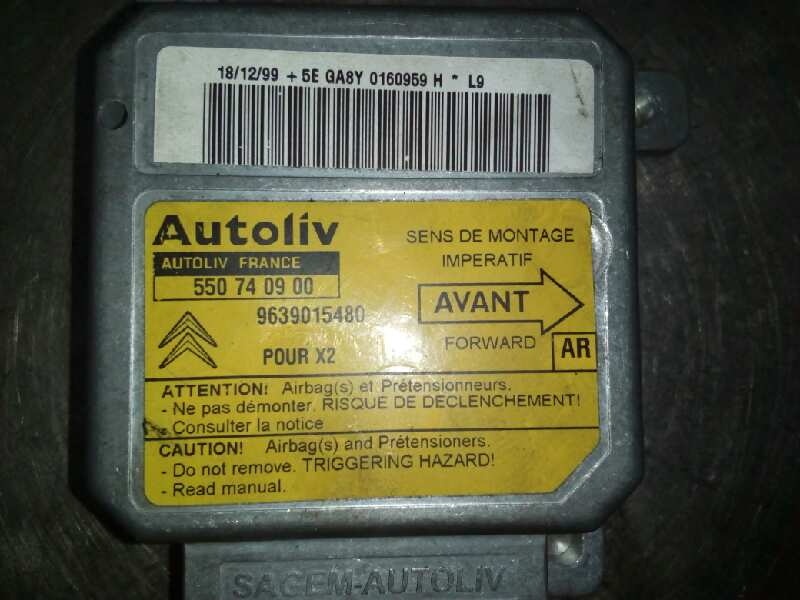 CHEVROLET Xantia X1 (1993-1998) Блок SRS 9639015480 18392070