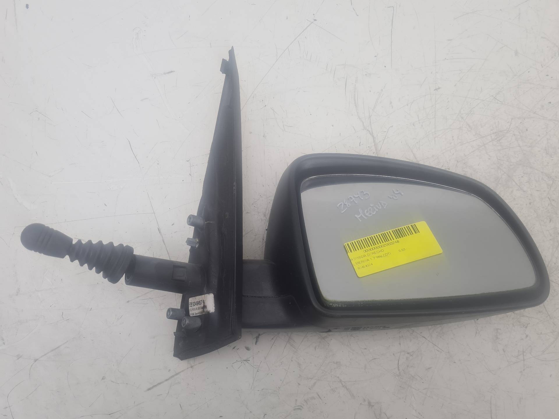 OPEL Meriva 1 generation (2002-2010) Right Side Wing Mirror 93494574 18574203