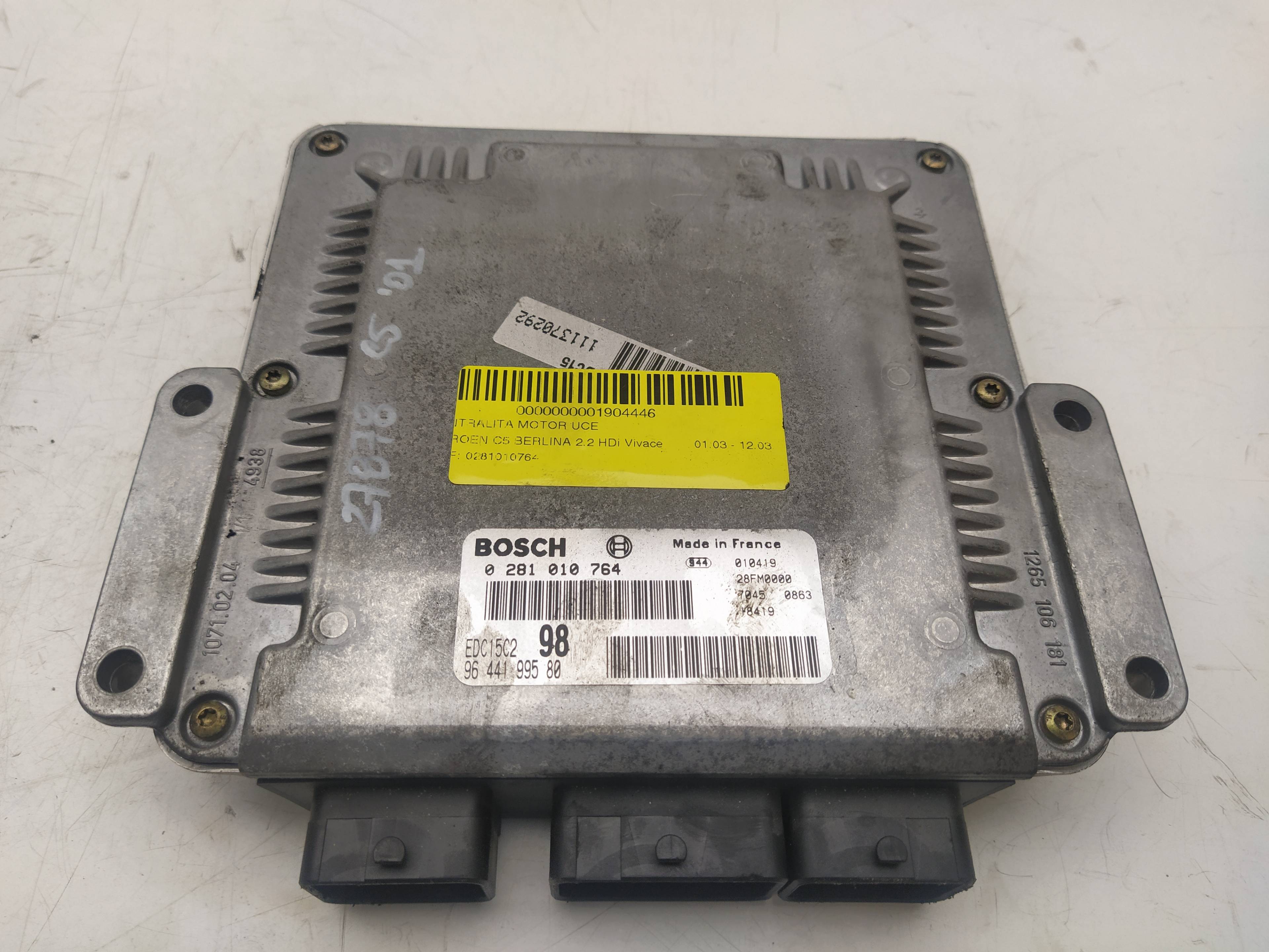 MITSUBISHI C5 1 generation (2001-2008) Engine Control Unit ECU 0281010764,9644199580 18555459