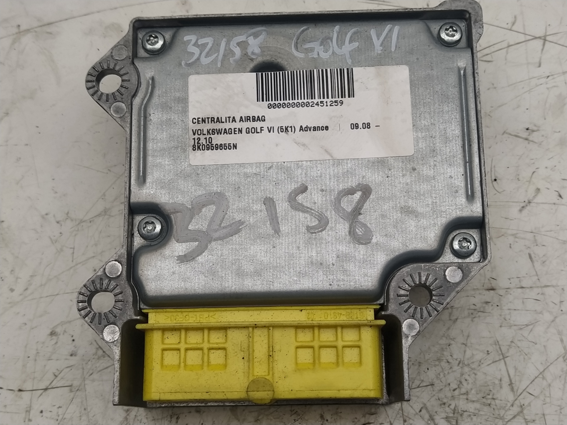 CHEVROLET SRS Control Unit 8K0959655N 26960198