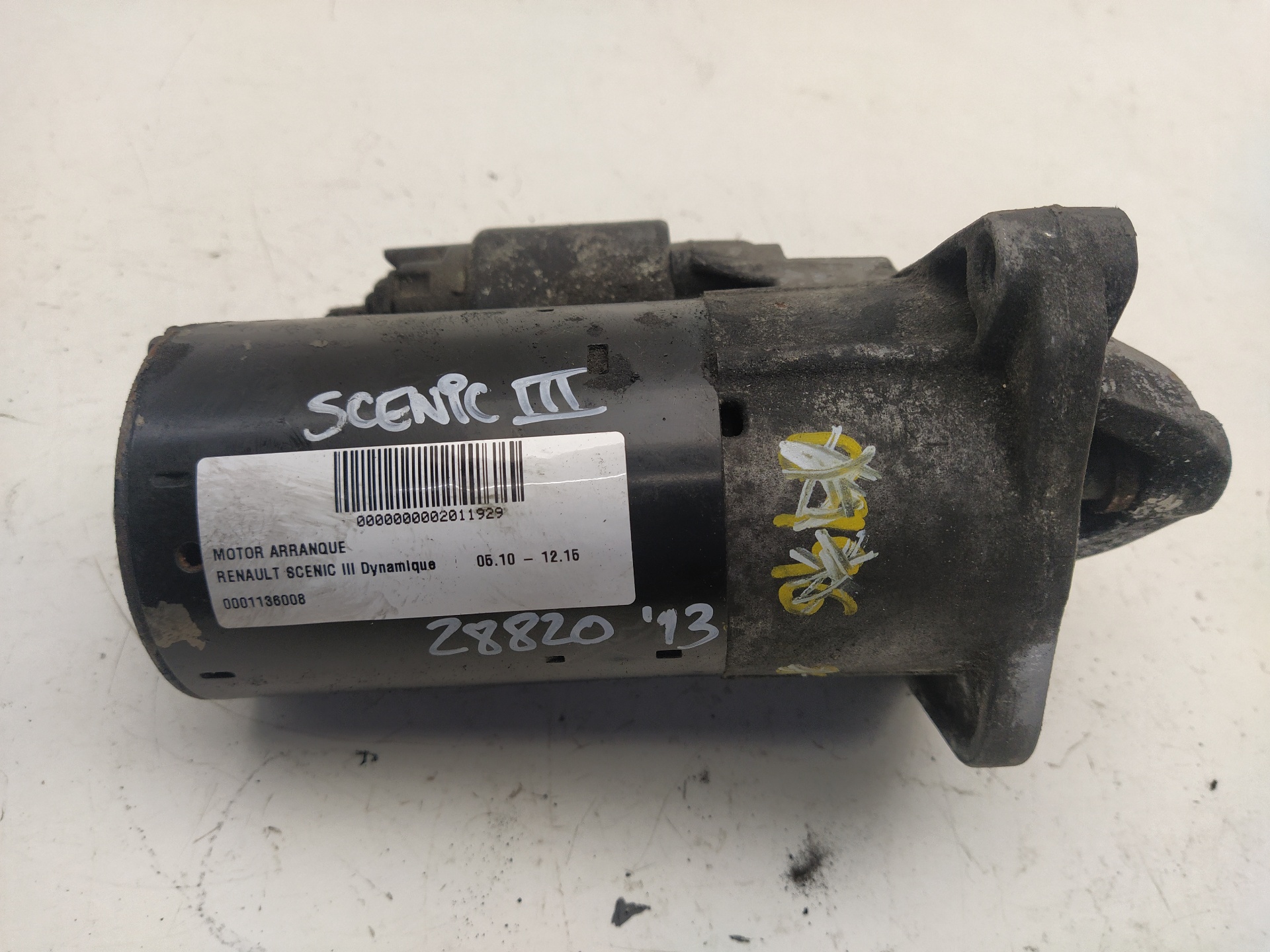 RENAULT Scenic 3 generation (2009-2015) Starter Motor 0001136008 22652985