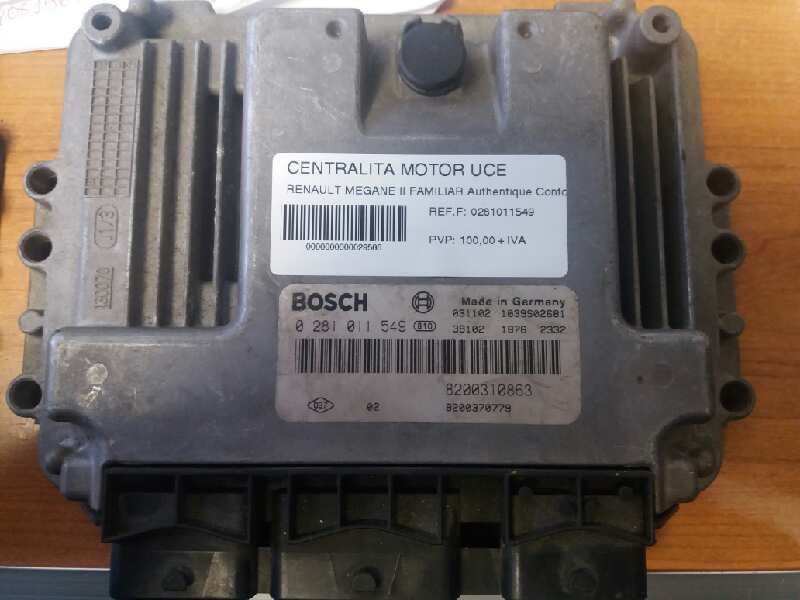 RENAULT Megane 3 generation (2008-2020) Unitate de control motor 0281011549 18340496