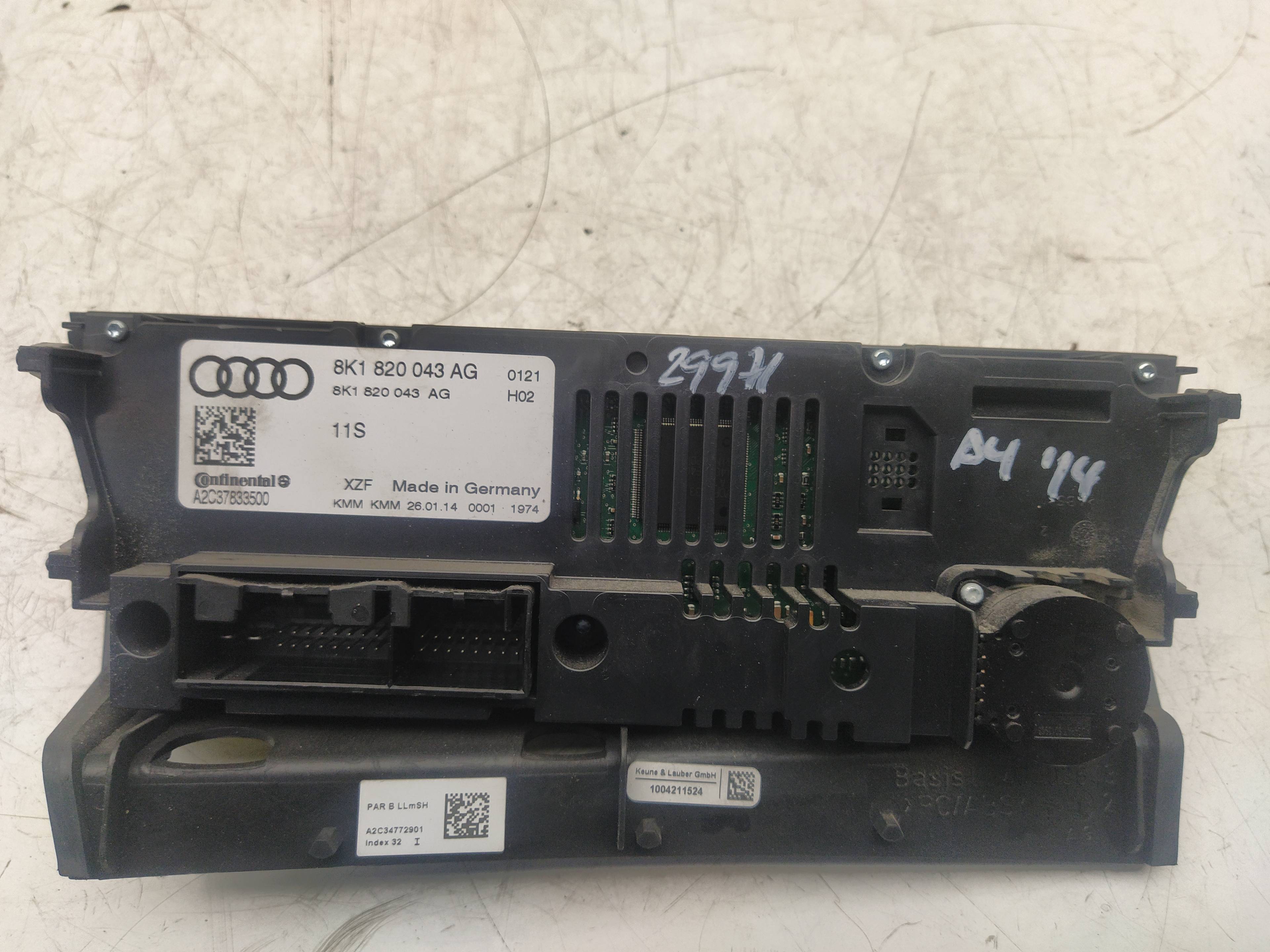 AUDI A5 8T (2007-2016) Μονάδα Ελέγχου Κλίματος 8K1820043AG 18619660