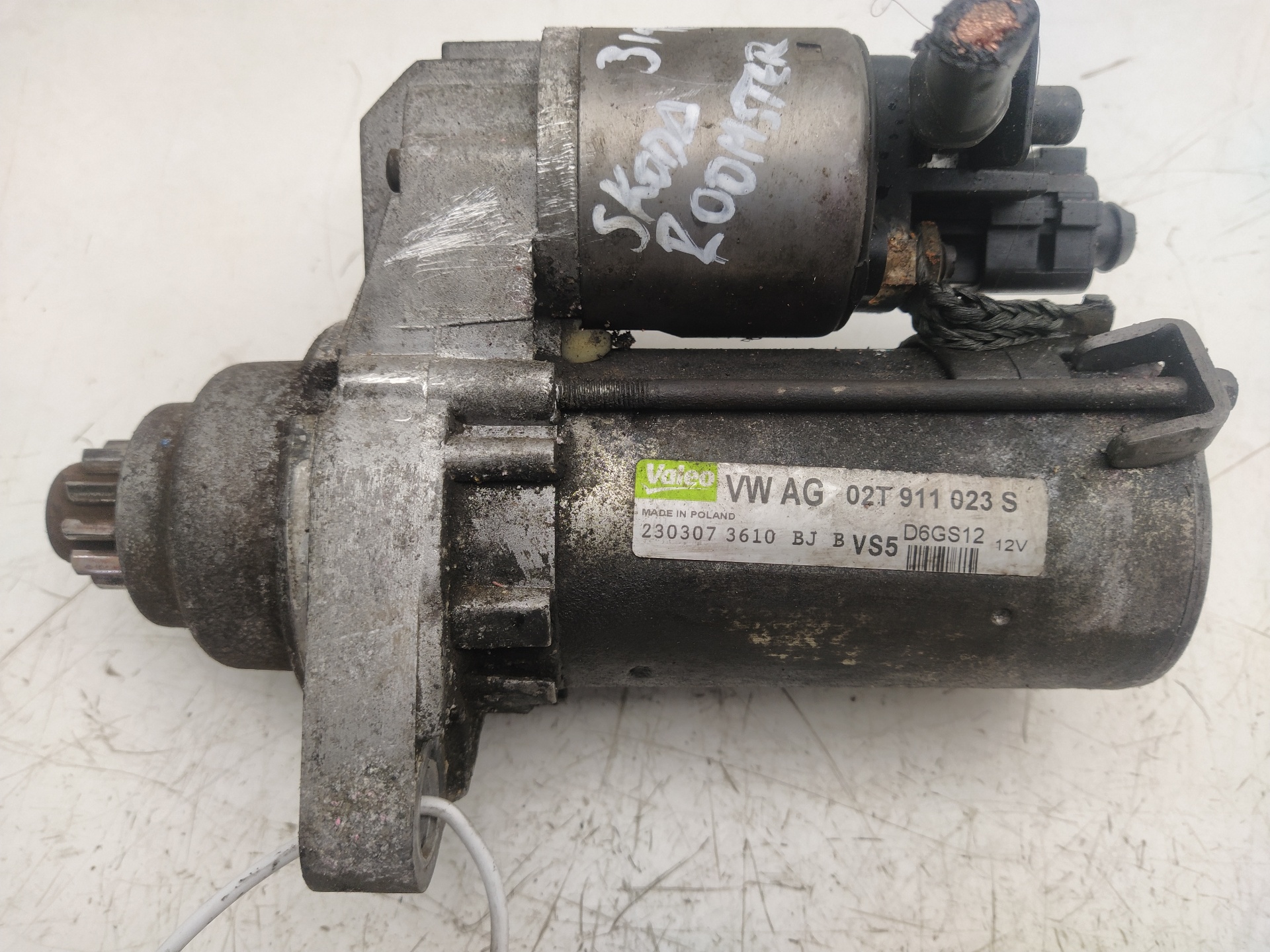 SKODA Roomster 5J  (2010-2015) Starter Motor 02T911023S, 2303073610 23780464