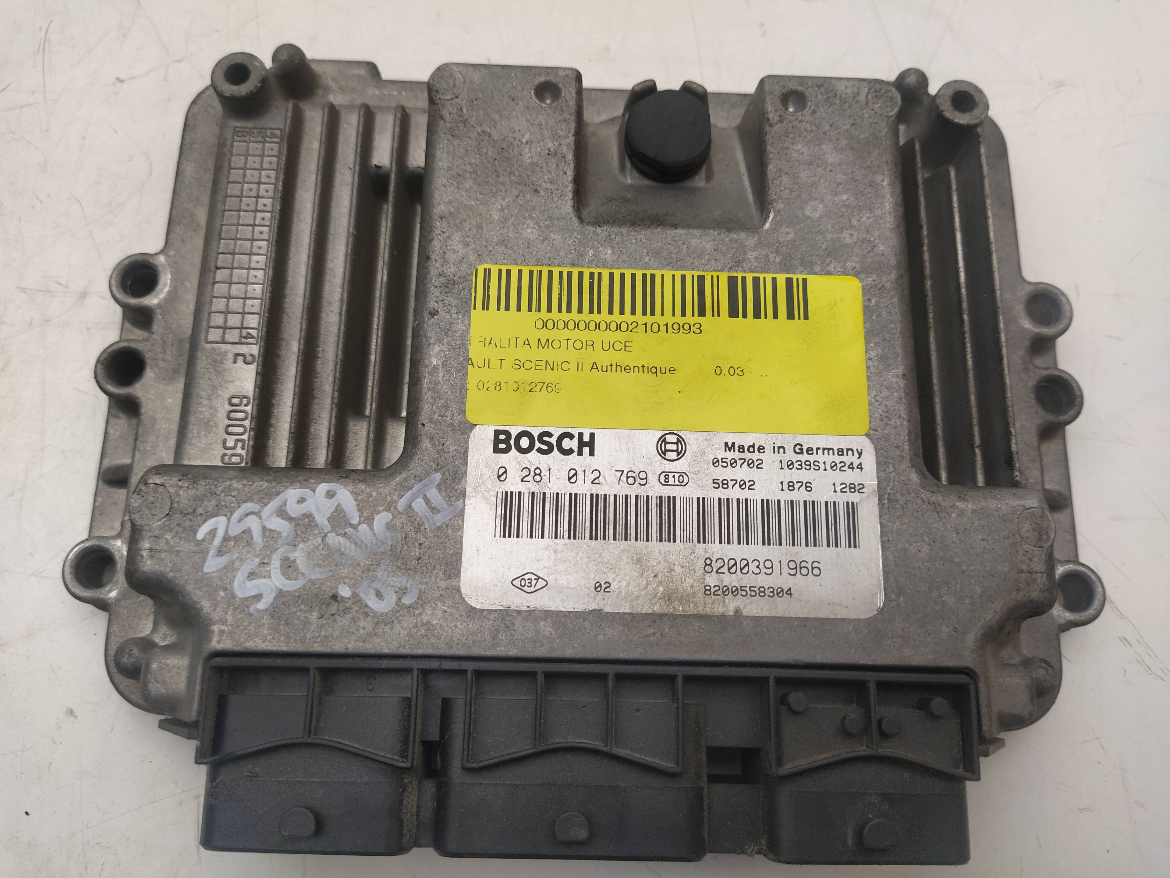 RENAULT Scenic 2 generation (2003-2010) Engine Control Unit ECU 0281012769,8200391966 18601106