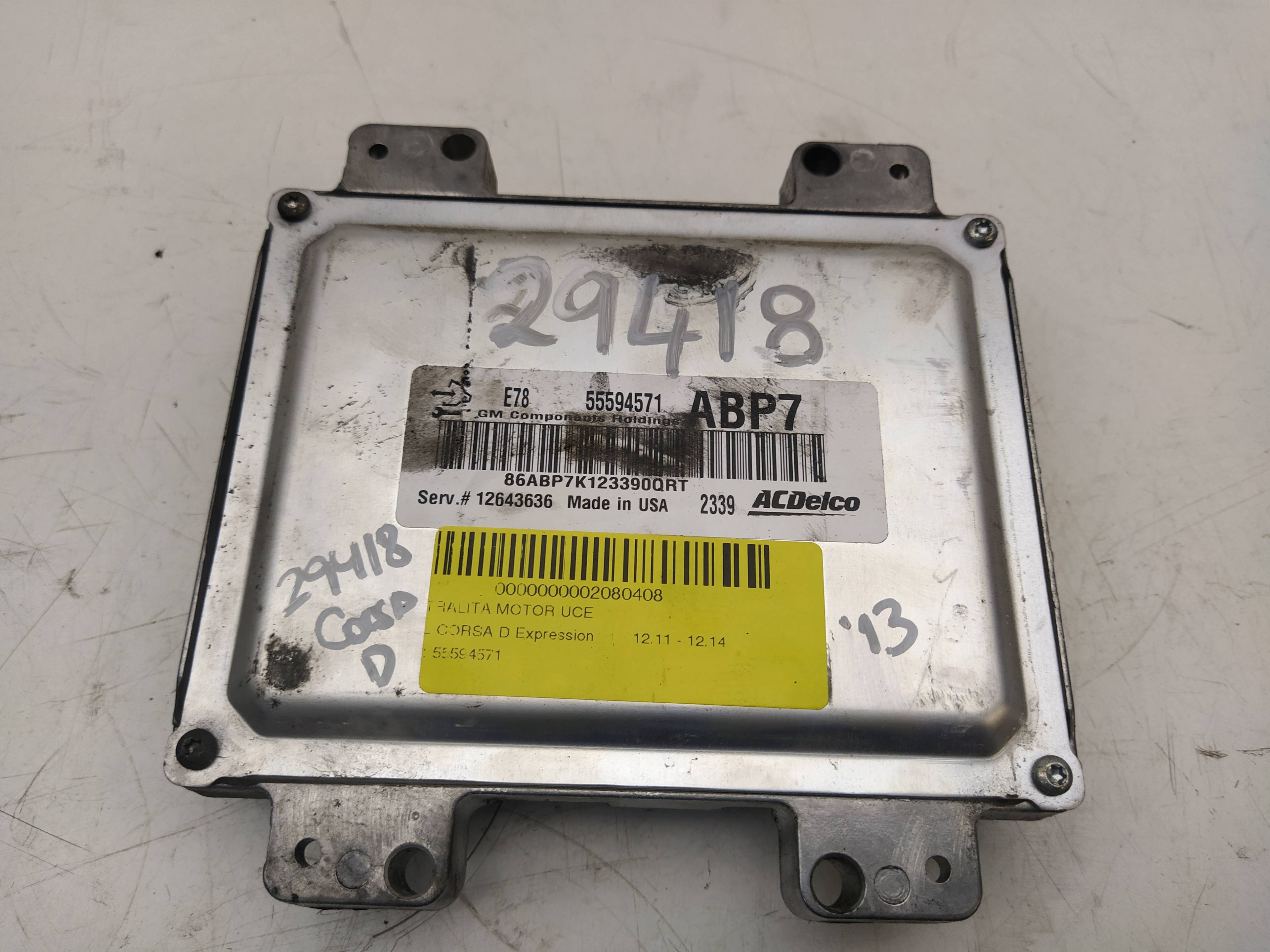 OPEL Corsa D (2006-2020) Engine Control Unit ECU 55594571, 12643636 25913479