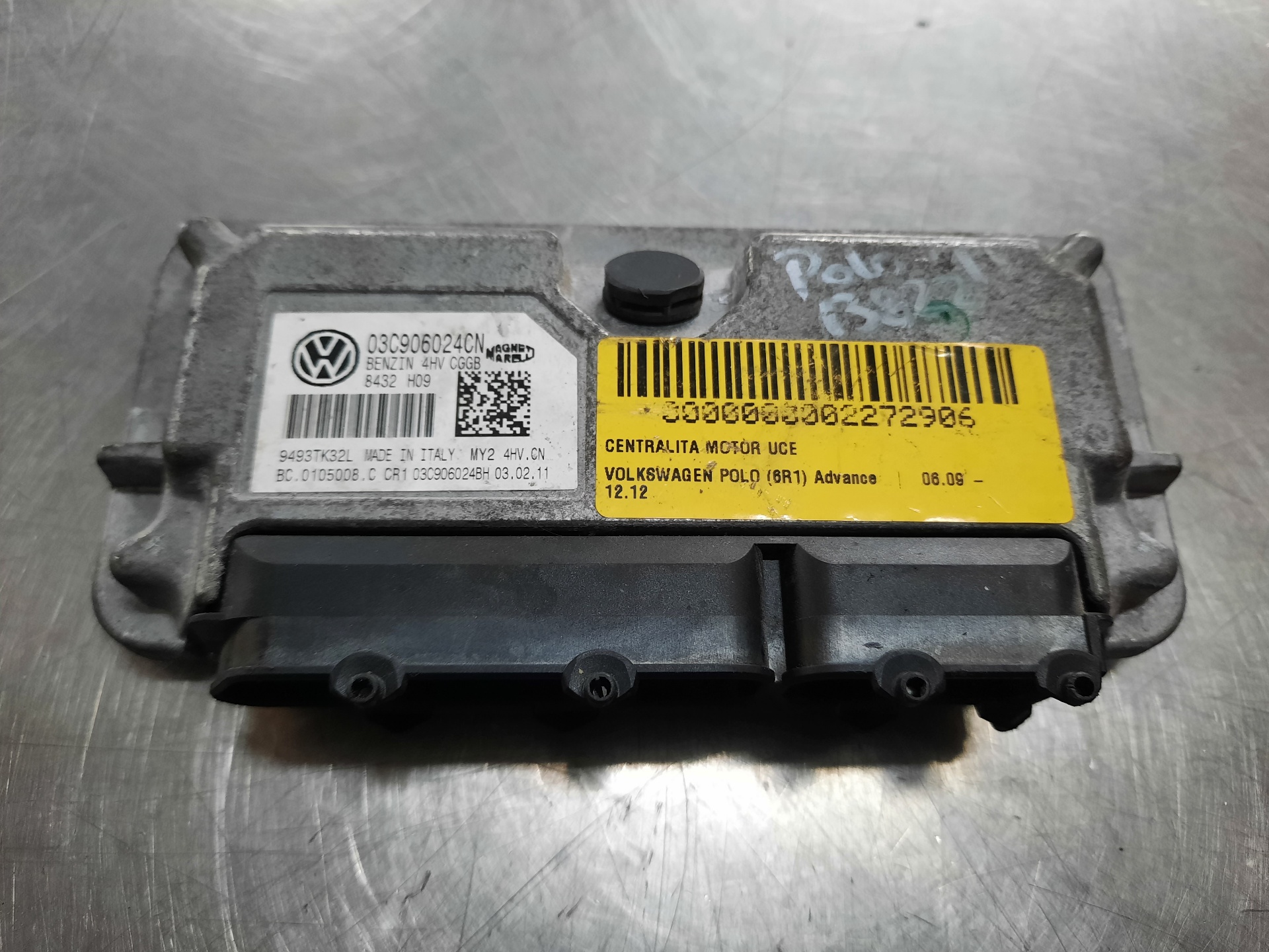 VOLKSWAGEN Polo 5 generation (2009-2017) Calculateur d'unité de commande du moteur 03C906024CN 24026171